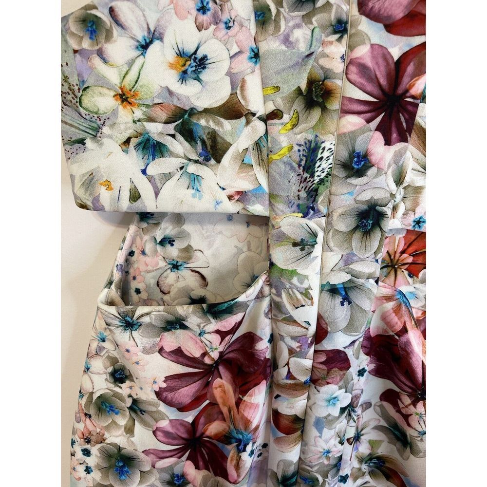 Karina Grimaldi Revolve Dress M Floral‎ Waist Cutouts Bodycon Sleeveless - Picture 4 of 9